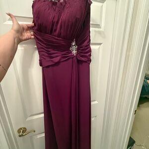Tiffany Designs Burgundy Prom Dress